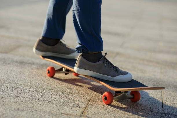 istock Skateboarder skateboarding outdoors in city 1404379860