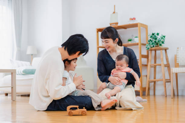 istock Family on holiday at home 1404384258
