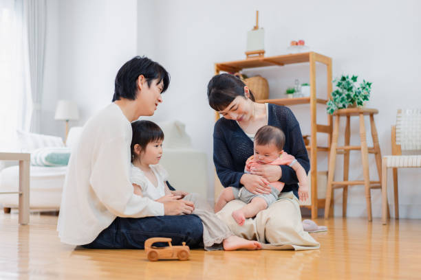 istock Family on holiday at home 1404384274