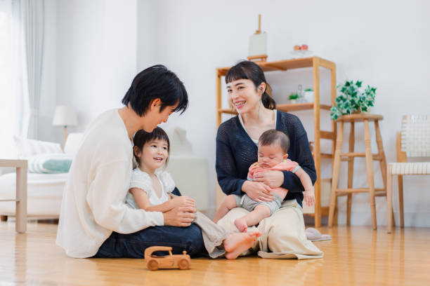istock Family on holiday at home 1404384276