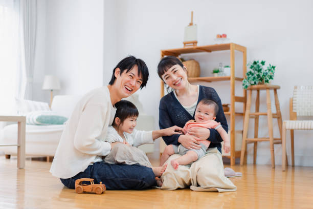 istock Family on holiday at home 1404384288