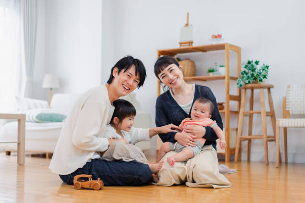 istock Family on holiday at home 1404384290