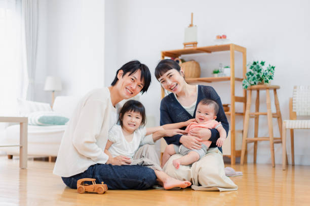 istock Family on holiday at home 1404384293