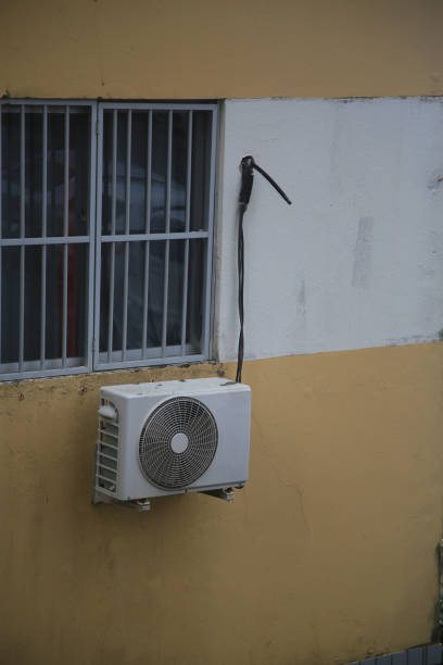 istock cracked air conditioner in condominium 1404390771