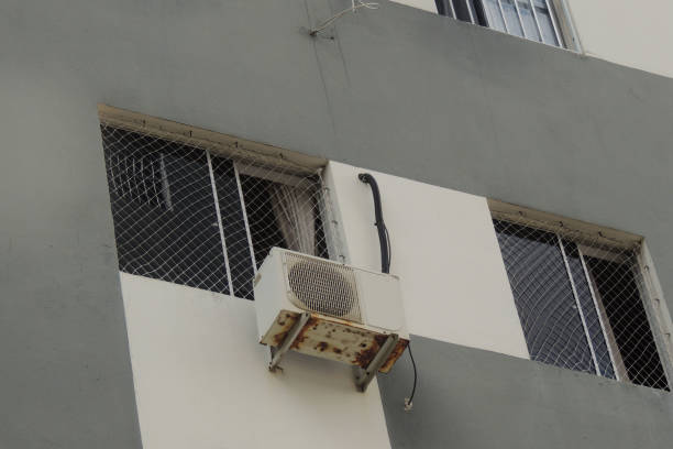 istock cracked air conditioner in condominium 1404390773