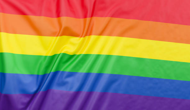 istock LGBT flag blowing in the wind. The rainbow flag full page 1404392375