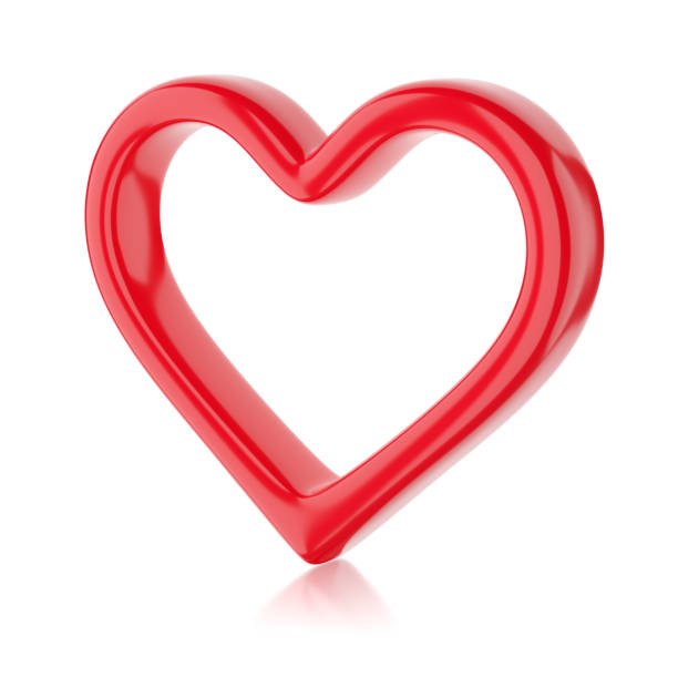 istock Red heart icon isolated on white background. 3D rendering illustration 1404392994