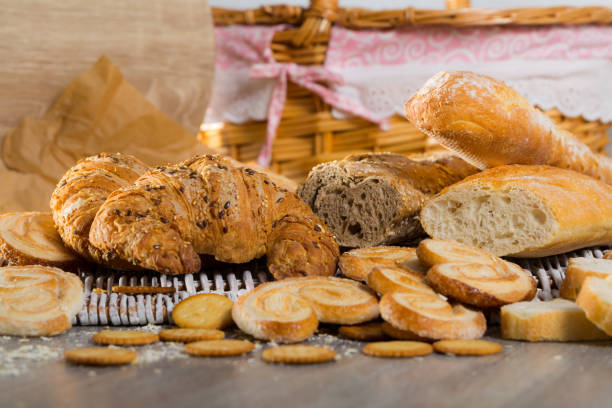 istock Various bakery products on rattan mat 1404399811
