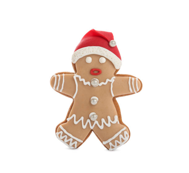 istock Gingerbread man isolated on white. Delicious Christmas cookie 1404400859