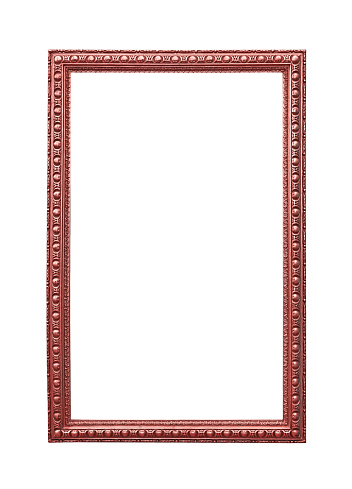 Red frames, isolated on white background