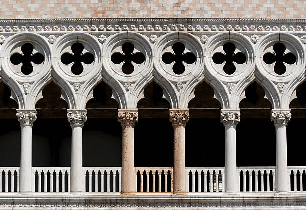 Detail of a Venetian Palace stock photo