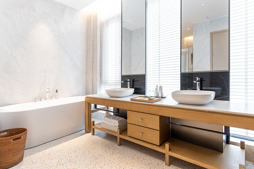 Bright and simple washroom sink