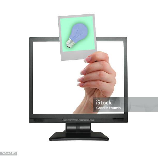 Photo libre de droit de Concept De Communication Qui Sortent De Écran Lcd banque d'images et plus d'images libres de droit de Allumer - Allumer, Ampoule électrique, Blanc