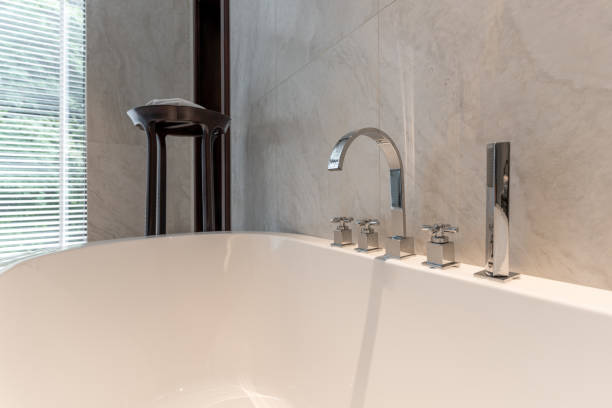 istock Part of white bathtub 1404425986