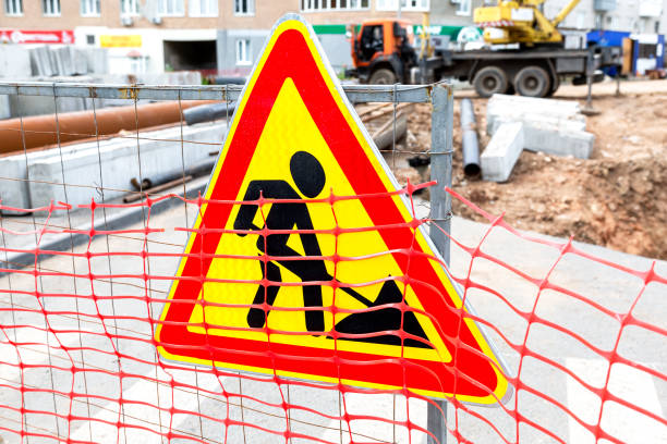 istock Carrying out construction and repair work in the city 1404429013