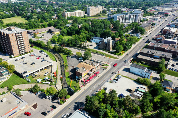 istock Aerial of Milton, Ontario, Canada on fine spring day 1404433003