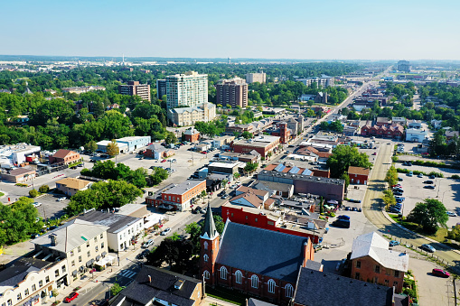 An aerial of Milton, Ontario, Canada