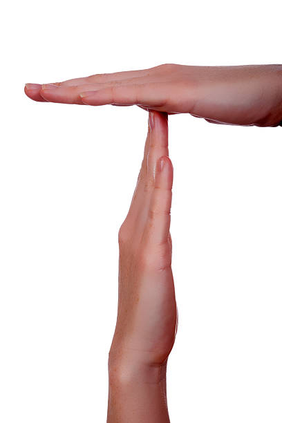 istock Handsign - Time out! Tanned skin. 140443478
