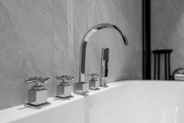 Tokyo, Japan - July 11, 2025: Closeup view of water outlets