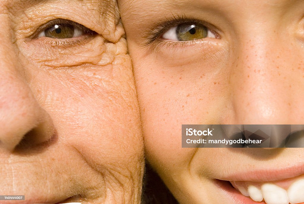 Grandma grandson(SEE below for more family images) Click here to see more AAfamilyAA images Human Face Stock Photo
