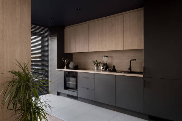Modern and elegant kitchen stock photo