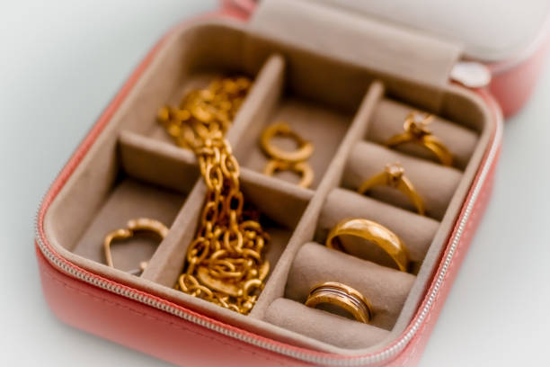 Gold jewellery in a box