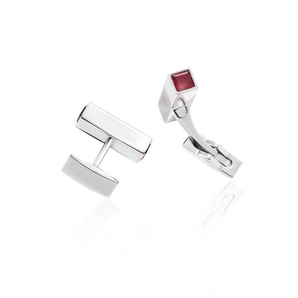 istock men's cufflinks with garnet 1404441315