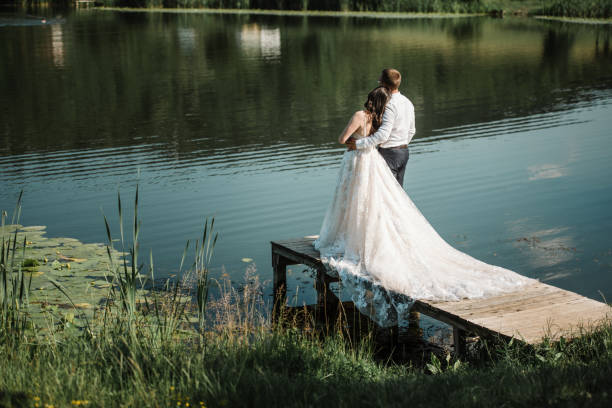 istock Beautiful wedding couple 1404445089