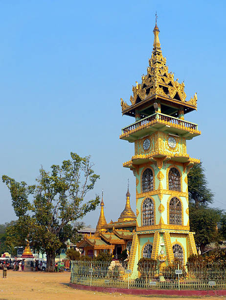 istock Burma (Myanmar) Clock Tower at Paleik Temple 140444544