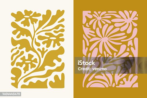 istock Vector illustration in simple linear style - design templates - hippie style  seamless pattern 1404445470