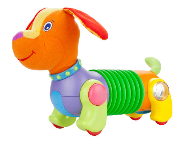 istock Cheerful children's toy dog. 1404448477