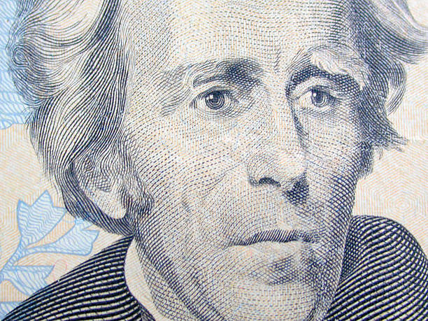 $20 - Andrew Jackson Close Up stock photo