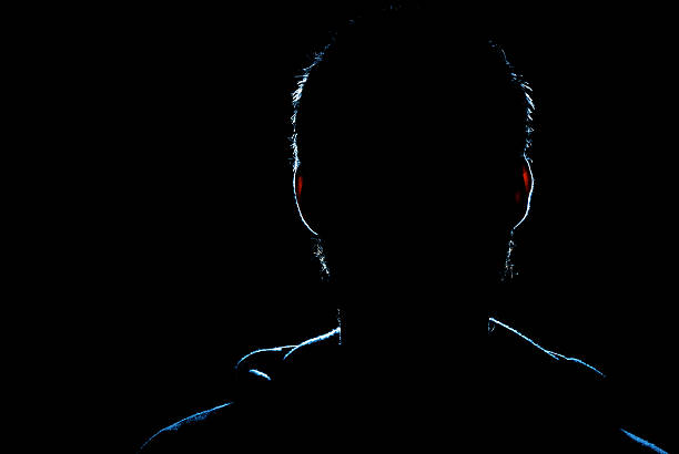istock A black image of a shadow man an man his aura 140445221