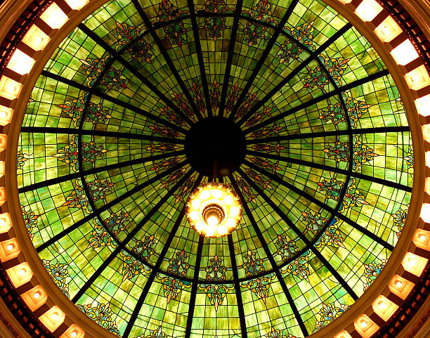 istock Courthouse domed green stained glass ceiling. 140445262