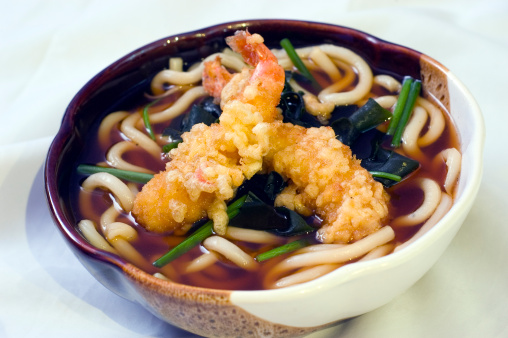 Japanese Food,  Shrimp and Noodles Soup