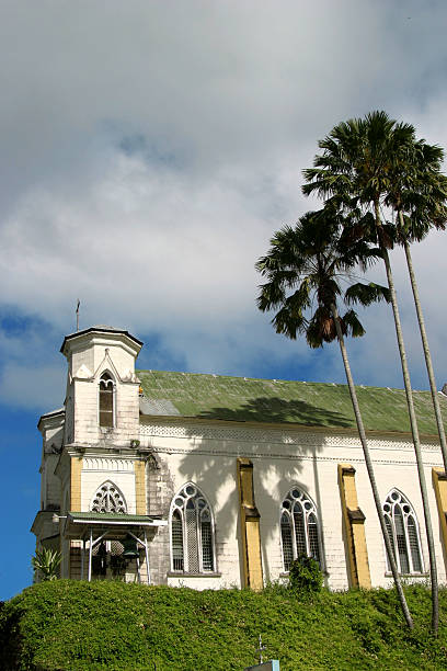 Impressive church in Trinidad, West Indies stock photo