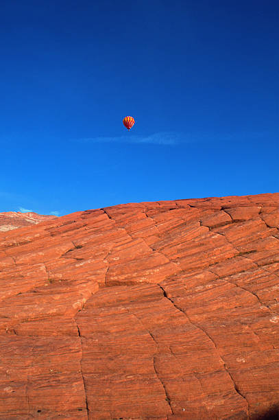 Hot air balloon in Utah stock photo