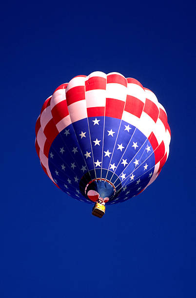 istock Hot air ballon in blue sky 140445789