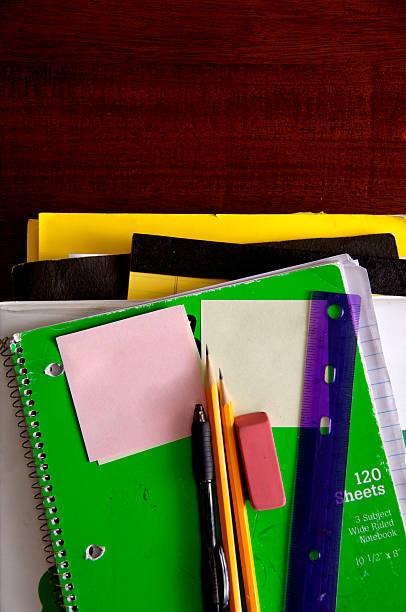 istock School books and supplies on desk 140446086