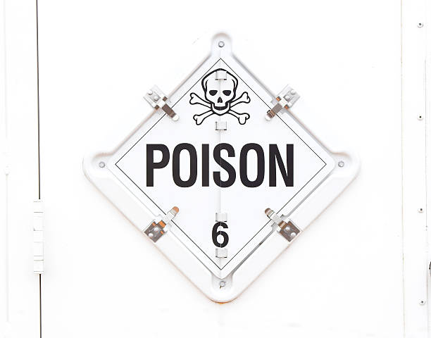 Poison Warning Sign stock photo