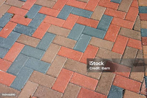 Diagonal Brick Pavers Stock Photo - Download Image Now - Brick, Backgrounds, Beige