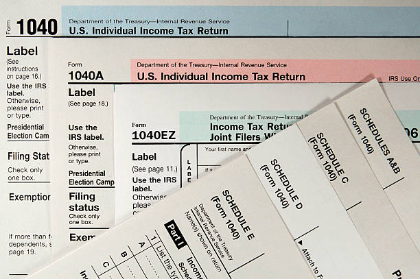 istock Standard 1040 Tax Forms and Schedules. 140446935