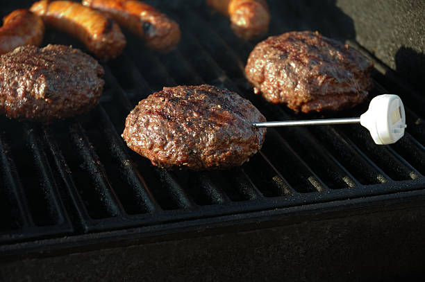 istock hamburger with food thermometer 140446989