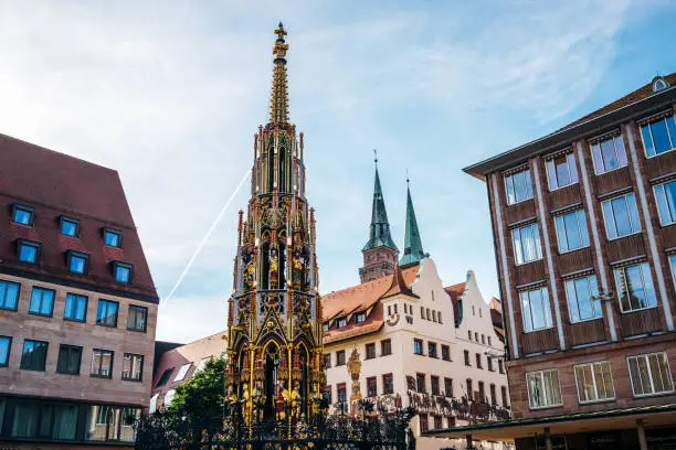 Beautiful fountain in Nuremberg