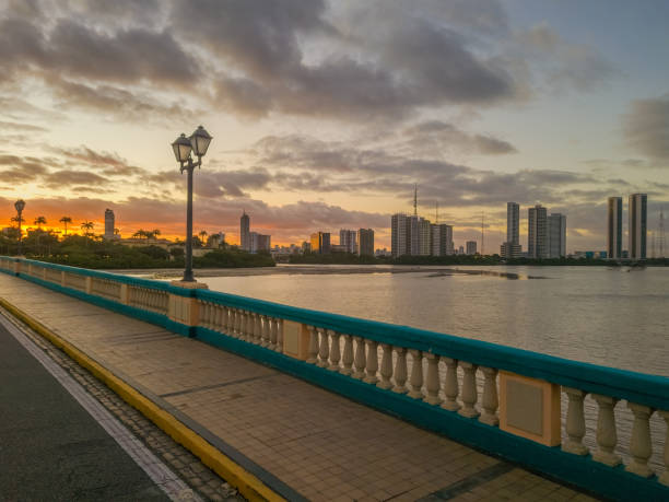 Sunset in Recife Pernambuco stock photo