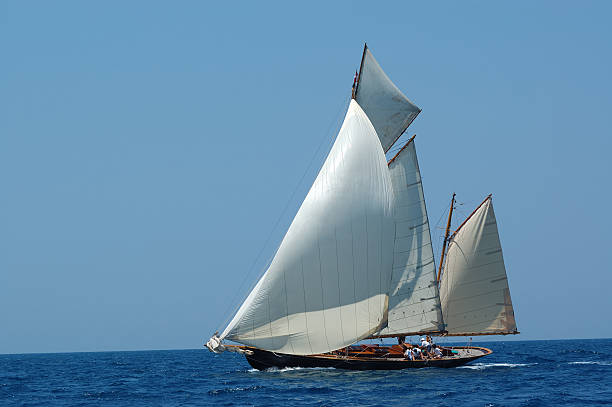 istock Sailing yacht in the wind 140447088