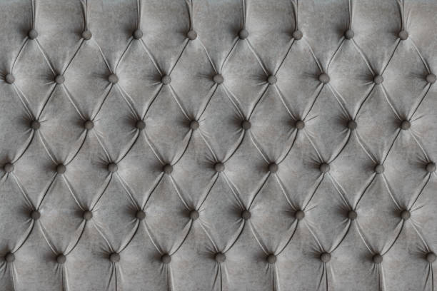 istock Gray capitone velours textile decoration with buttons 1404471286