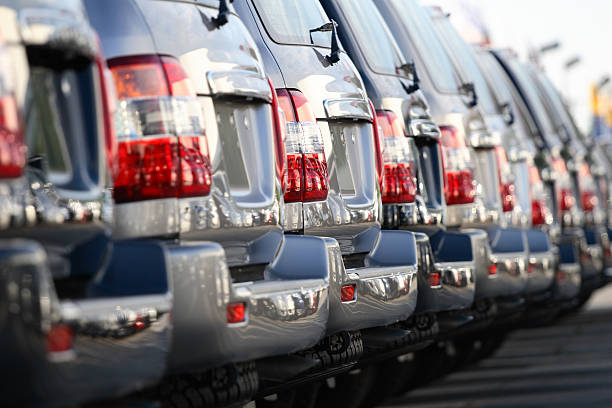 istock Rear view of SUV's 140447205
