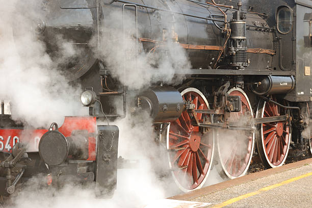 Steam locomotive stock photo