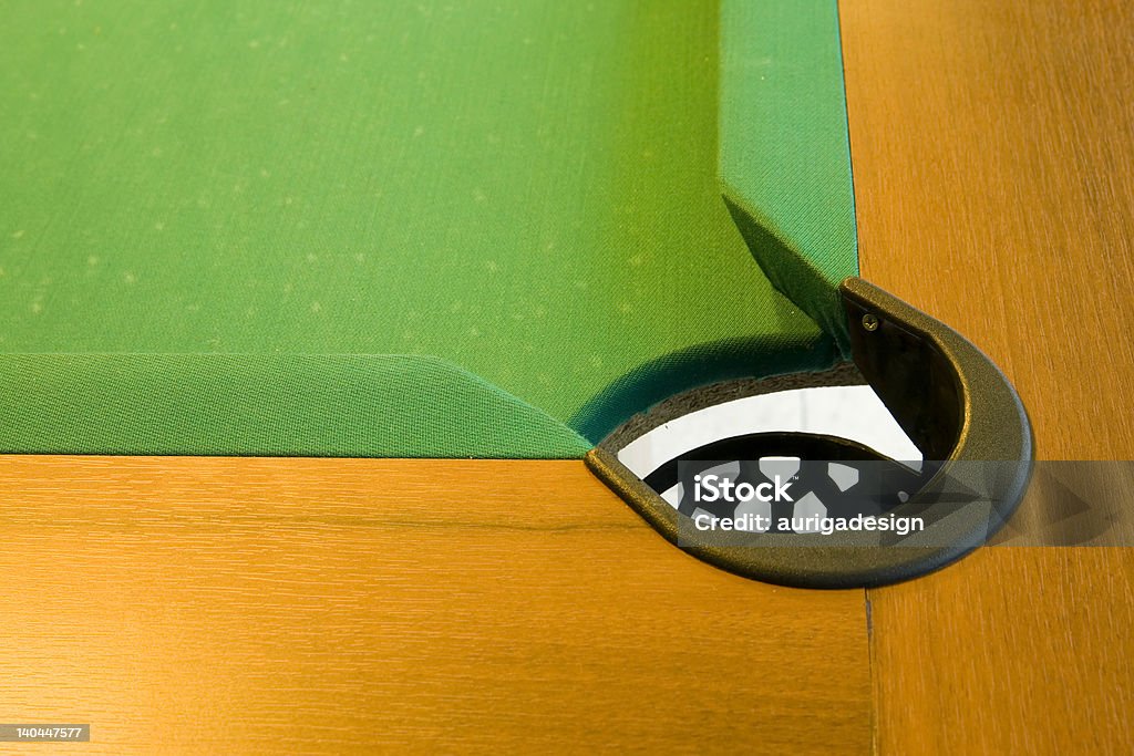 corner of pool table corner of pool table with pocket Bar - Drink Establishment Stock Photo